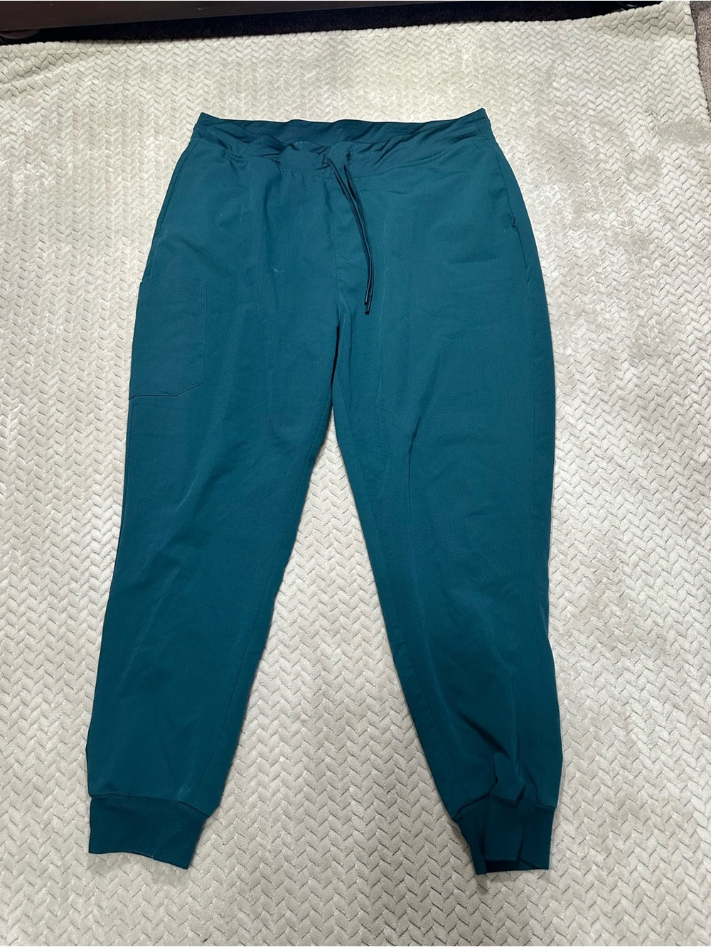 Teal Women's Scrub Pants with Drawstring Waist